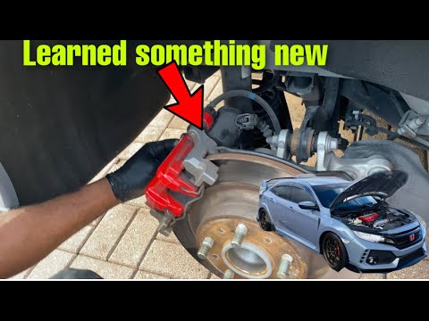 HONDA CIVIC TYPE R REAR BRAKE PADS REPLACEMENT NO DEALERSHIP NEEDED DIY