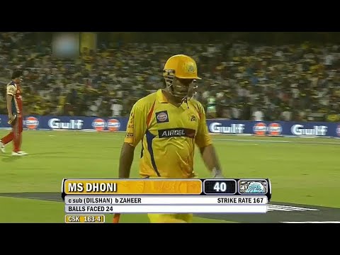 Nail-biting chase of 205 target by CSK | Match 13 | RCB vs CSK 2012 highlights 