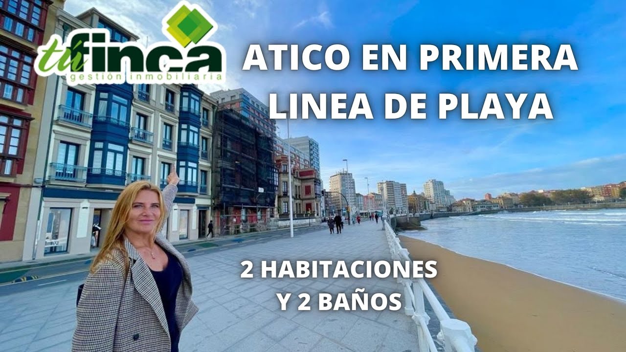 ALQUILADO. Ático en primera línea de Playa San Lorenzo, Gijón Asturias | ***€