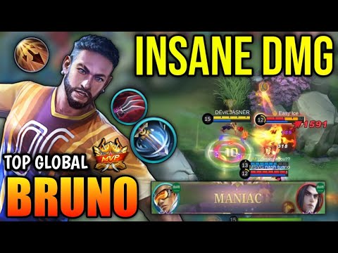 BRUNO BEST BUILD 2023 | TOP GLOBAL BRUNO GAMEPLAY | MOBILE LEGENDS ✓