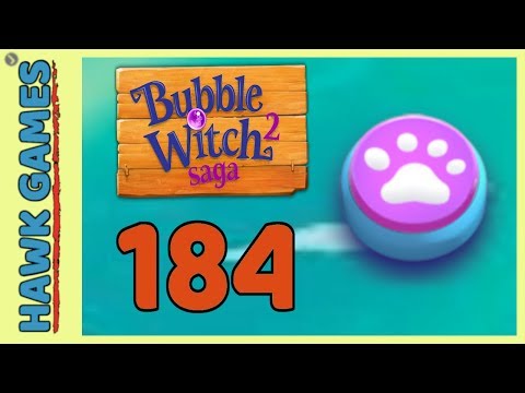 Bubble Witch 2 Saga Level 184 Hard (Animals mode) - 3 Stars Walkthrough, No Boosters
