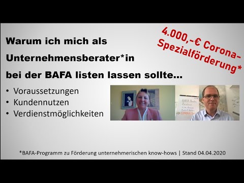 Warum ich mich als Unternehmensberater*in bei der BAFA listen lassen sollte...