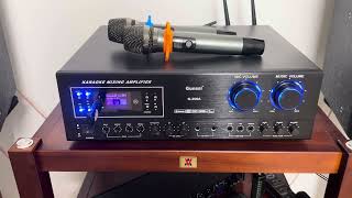 Đẩy liền vang liền Mic Gunssi K200A- K300A, mua 1 được 3 combo hát karaoke cực hay