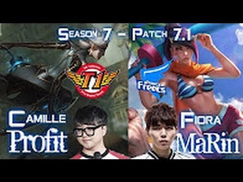 SKT T1 Profit CAMILLE vs AFs MaRin FIORA Top - Patch 7.1 KOREA Ranked