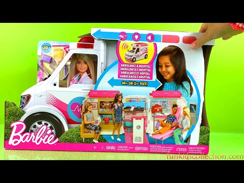Barbie Ambulance & Hospital Playset Magical Transforms | Barbie Ambulance Mobile Care Clinic Car
