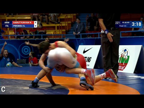 BRONZE FS - 55 kg: N. HARUTYUNYAN (ARM) v. S. PIRODDU (ITA)