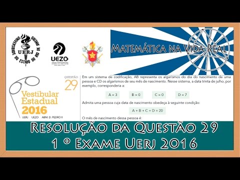 Resolução Questão 29 - 1º Exame de Qualificação Uerj 2016