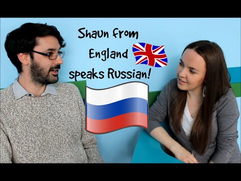Russian Conversations 1. Shaun from England speaks Russian! Eng.&Rus.CC