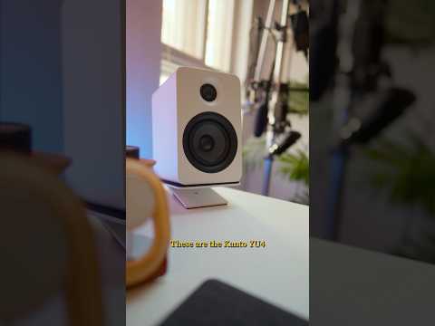 Leveled up the audio quality at my setup with the Kanto YU4 speakers #shorts #audio #tech