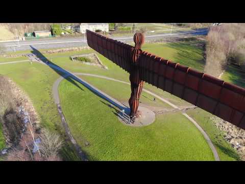 Angel of the North by Drone