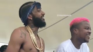 Nipsey Hussle + Bino Rideaux vibing out on a Carnival Cruise in the Bahamas
