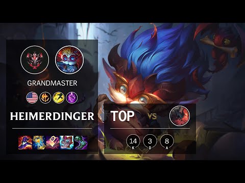 Heimerdinger Top vs Aatrox - NA Grandmaster Patch 11.14