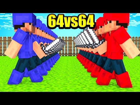 64 VS 64 УНИЧТОЖИТЬ ВРАГА ПОЧТИ НЕВОЗМОЖНО! МАЙНКРАФТ БЕД ВАРС