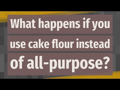 What happens if you use cake flour instead of all-purpose?