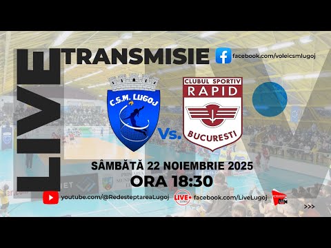 CSM Lugoj Vs. Rapid Bucureşti. Transmisie LIVE volei feminin !