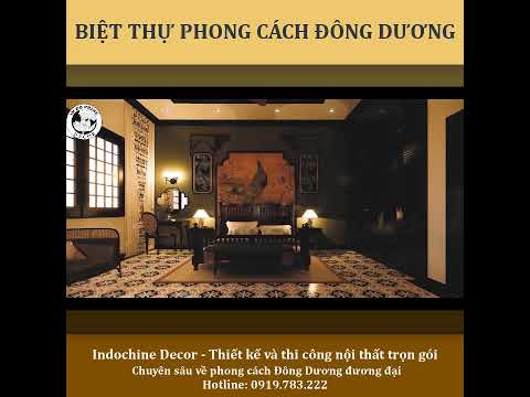 Biệt thự 2 tầng phong cách indochine