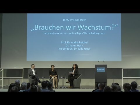 "Brauchen wir Wachstum?" Prof. Dr. André Reichel, Dr. Karen Horn, Dr. Julia Kropf