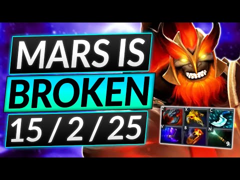 SMURFING AS MARS at 8.5K MMR - This OFFLANE Hero IS BROKEN - Dota 2 Guide