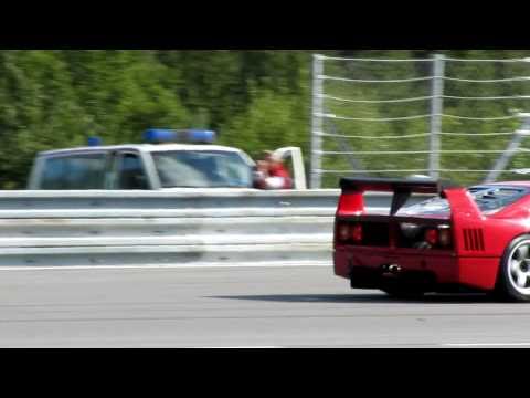 Ferrari F40 with flames from exhaust