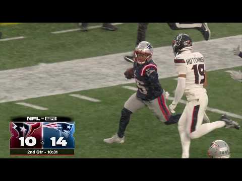 PICK-SIX 🤯 Marcus Jones intercepts C.J. Stroud as Patriots regain the lead 😤 | NFL on ESPN