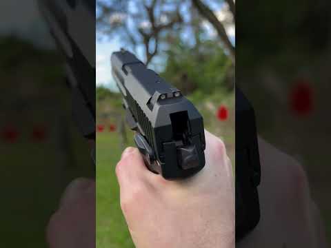 Shooting steel with an HK USP Compact pistol [shooters POV]