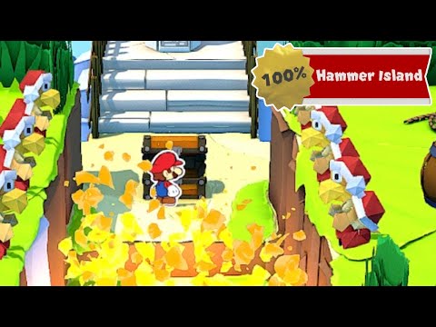 Paper Mario The Origami King - 100% Walkthrough - Hammer Island