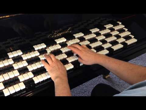 Major scales on a Jankó piano