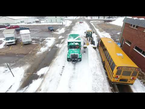 01 25 18 Downtown Fairmont MN Snow Removal After Winter Storm Jaxon  7