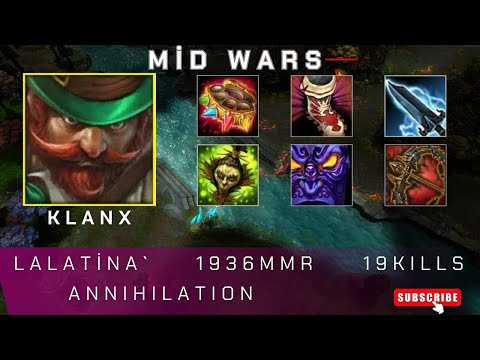 HoN | Mid Wars | Klanx | lalatina` | 1936 MMR