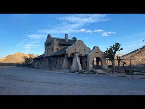 We found an abandoned train station in a desert ghost town!
