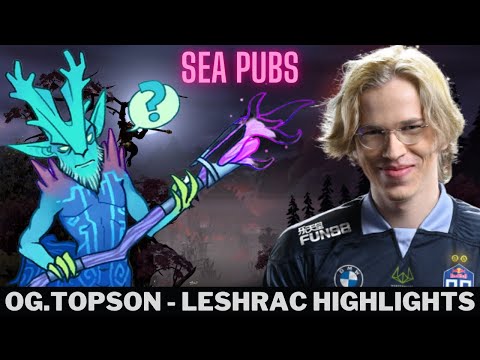 OG.Topson- Leshrac Gameplay Stream Highlights (Sea Pubs)