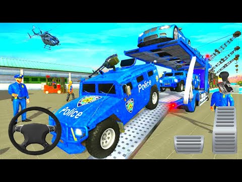US Police Robot Car Transporter Plane Simulator - Android Gameplay
