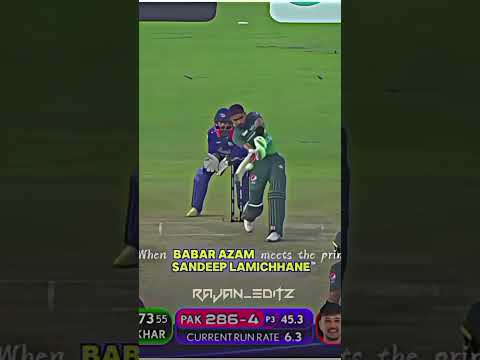 Babar Azam Vs Sandeep lamichhane 👊🥷🤫 #cricket #nepalcricket #sandeeplamichane #babarazam