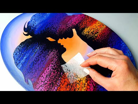 INSANE CELLS- Super EASY Acrylic Swipe Silhouette for You to Try | AB Creative Tutorial