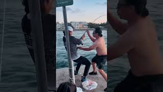Download lagu The Strike Was Too Strong, This Angler Fell Over! #fishing #fishinglife mp3