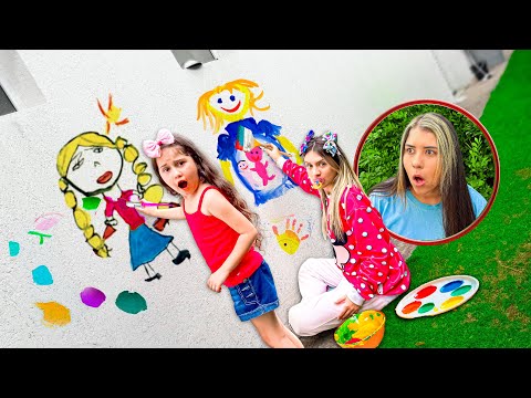 MY LITTLE SISTER AND BABY JULLY DID SOMETHING TERRIBLE TO THE WALL OF MY HOUSE!