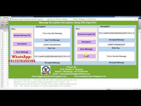 Des Encryption Decryption Using Matlab Project Cryptography Using Des Algorithm