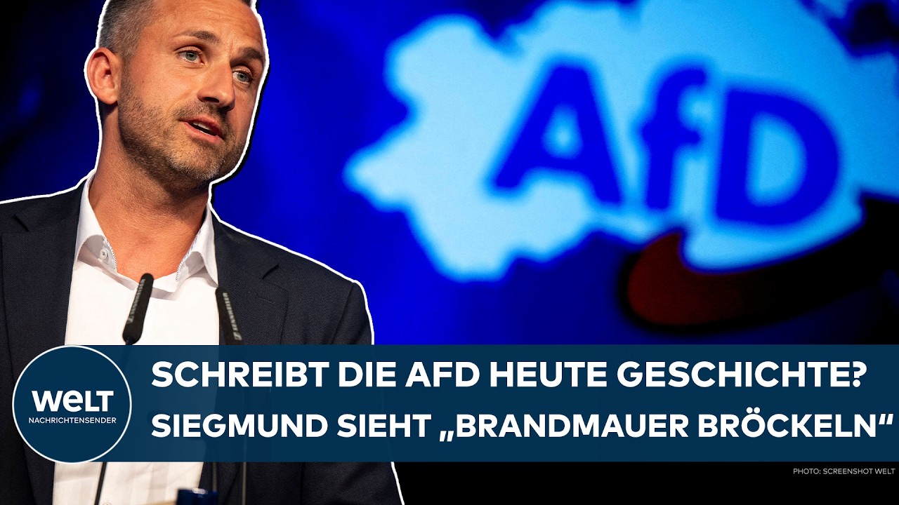 DEUTSCHLAND: Schreibt die AfD heute Geschichte? Ulrich Siegmund nennt die Brandmauer "infantil"