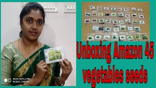 Unboxing Amazon 45 variety of vegetables seeds/Amazon seeds for my new terrace gardening/ low cost
