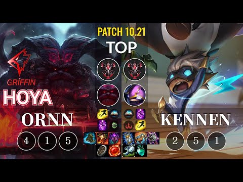 GRF Hoya Ornn vs Kennen Top - KR Patch 10.21