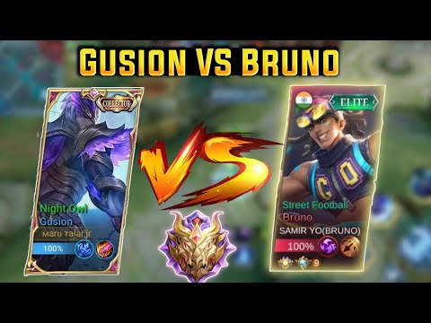 i met supreme No.9 Bruno in Rank | WIN OR LOSE ? GUSION VS BRUNO
