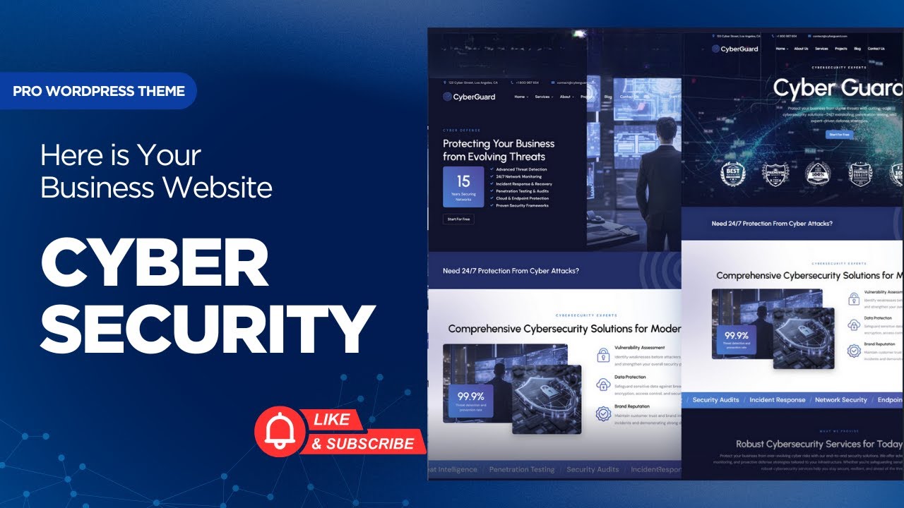 Build a Pro Cybersecurity Website in Minutes (No Code!) | CyberGuard WordPress Theme