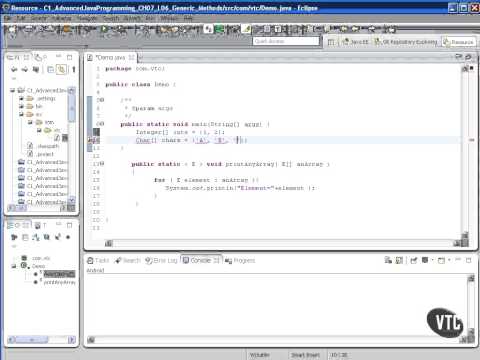 Vtc Player Advanced Java Programming Java Se 7 Generic Methods