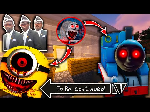 GAINT SCARY Thomas.EXE Tank Engine vs MINIONS in Minecraft ! Real SHREK - GAMEPLAY Movie Trap
