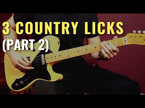 3 Country Guitar Licks In The Style Of Albert Lee (Part 2)
