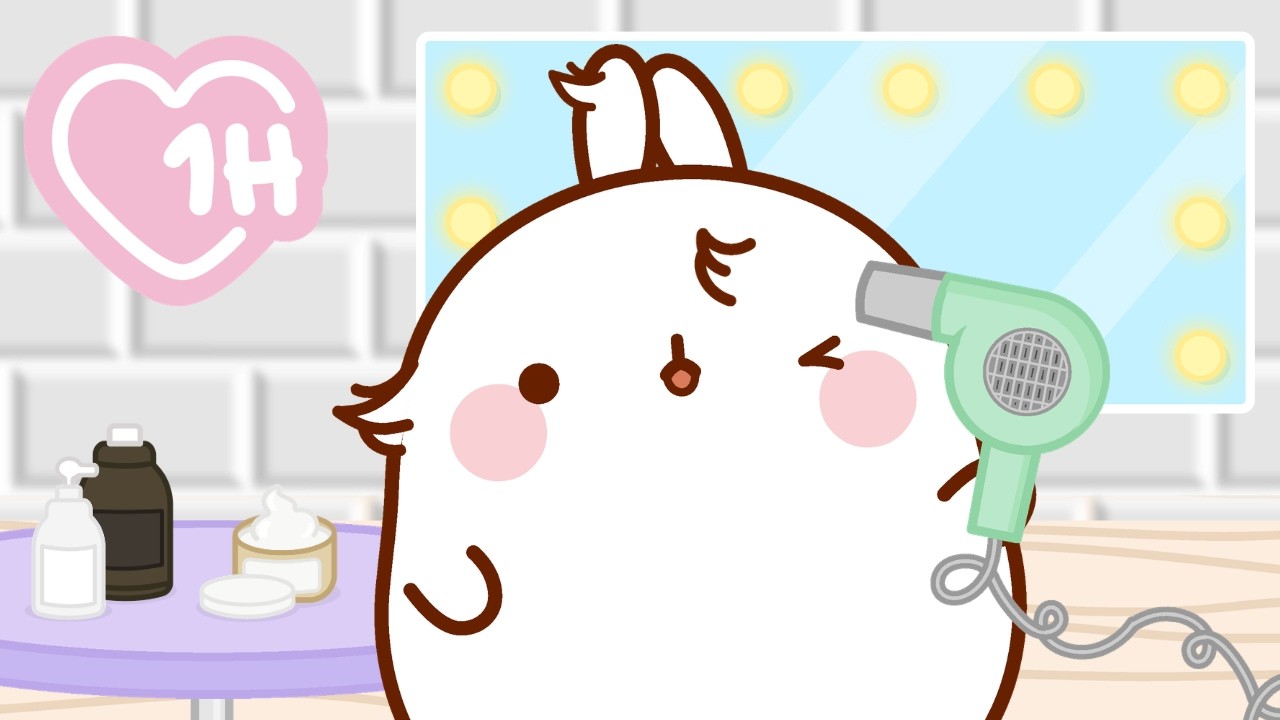 Hair Care Routine with Molang! 💇‍♀️✨ Cutest Self-Care Moments