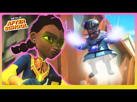 Team 4 BATTLES Storm Drain's Tornado! 🌪️ Supa Team 4 | Netflix After School