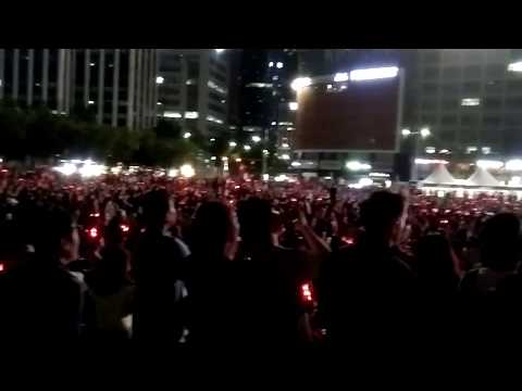 Seoul citizens react to Sweden's goal @ Seoul Plaza "Live" broadcast (Live, Discoveries)