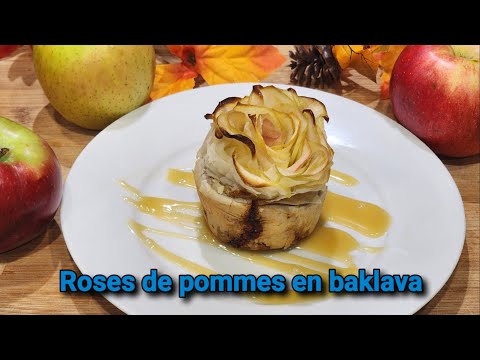 Roses de pommes en Baklava
