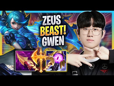 ZEUS IS A BEAST WITH GWEN! - T1 Zeus Plays Gwen TOP vs Renekton! | Season 2023
